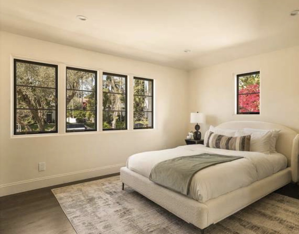 McCadden Residence bedroom with garden views