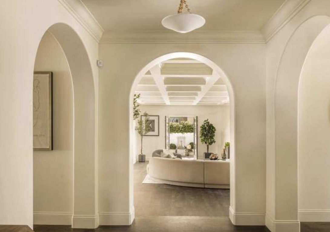 McCadden Residence hallway with arched openings